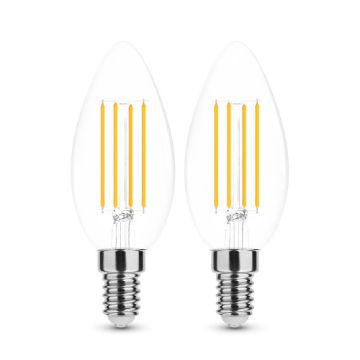 2 DB.LED Filament Canlde C35 7W E14 360° 2700K (806 lumen)
