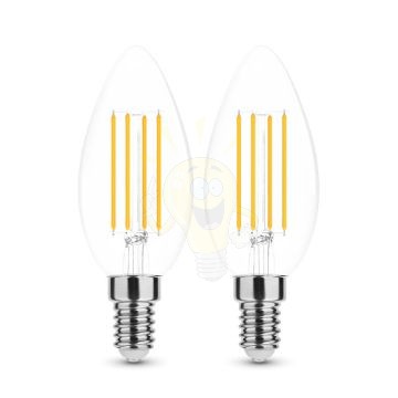 2 DB.LED Filament Canlde C35 7W E14 360° 2700K (806 lumen)