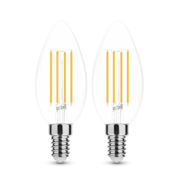 2 DB.LED Filament Canlde C35 7W E14 360° 2700K (806 lumen)