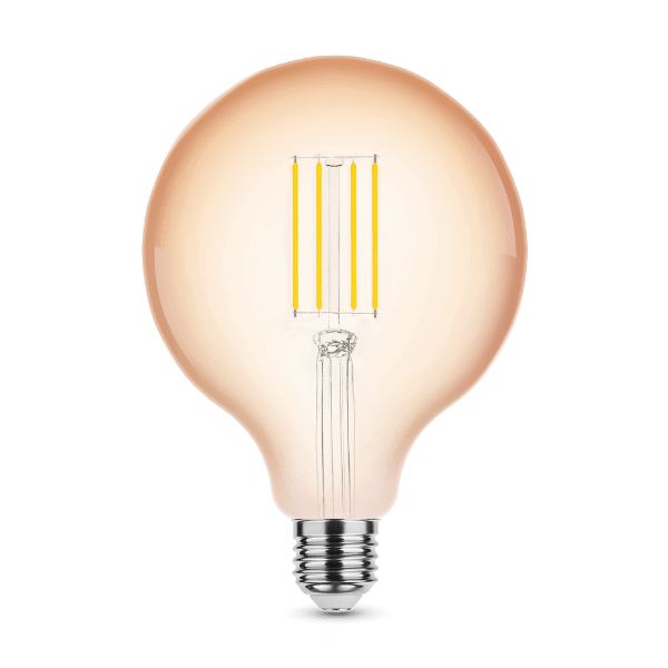 LED Filament Amber Globe G125 4W E14 320° 1800K (300 lumen) dimm.