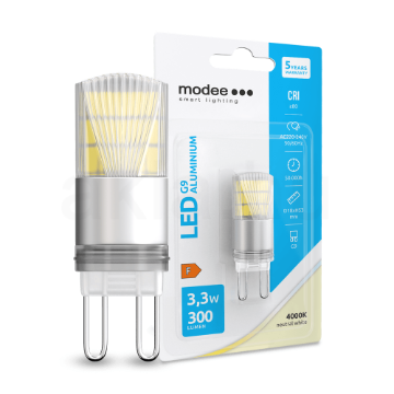 LED Izzó G9 Aluminium 3,3W 4000K (300 lumen)