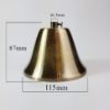„Harang alakú antik bronz mennyezeti tárcsa 115 mm átmérővelbronz