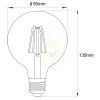 LED dekoratív borostyán színű üveg búrával - 4W - 2700K