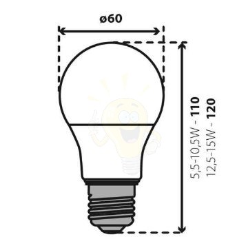 LED fényforrás IQ-LEDDIM A60 IQ-LEDDIM A60 7,3W-WW