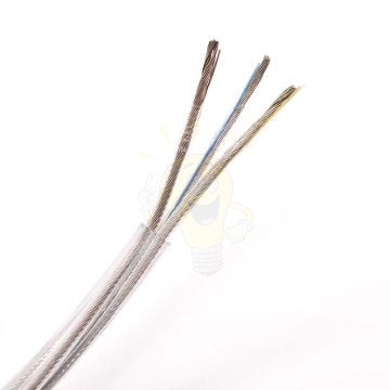Átlátszó csillárvezeték 3×0,75 mm² keresztmetszettel