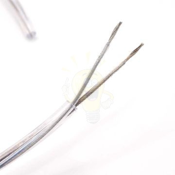 Átlátszó csillárvezeték 2×0,75 mm² keresztmetszettel