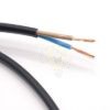 MT KÁBEL 2X0,75MM2 FEKETE PVC KÖPENYES RÉZ ERŰ SODROTT H03VVH2-F (MTL)