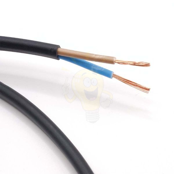 MT KÁBEL 2X0,75MM2 FEKETE PVC KÖPENYES RÉZ ERŰ SODROTT H03VVH2-F (MTL)