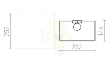 LOPE W 25/14 fali lámpa  Polycotton fekete/fehér PVC 230V LED E27 15W