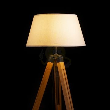ALVIS/AMBITUS 46 állólámpa fehér bambusz/fekete 230V LED E27 15W
