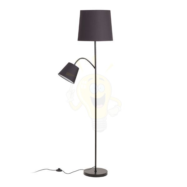 PAMPA állólámpa talapzat fekete 230V LED E27 11+7W
