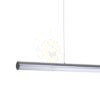 RIVIER LED I függő lámpa króm/tiszta akril 230V LED 24W 3000K