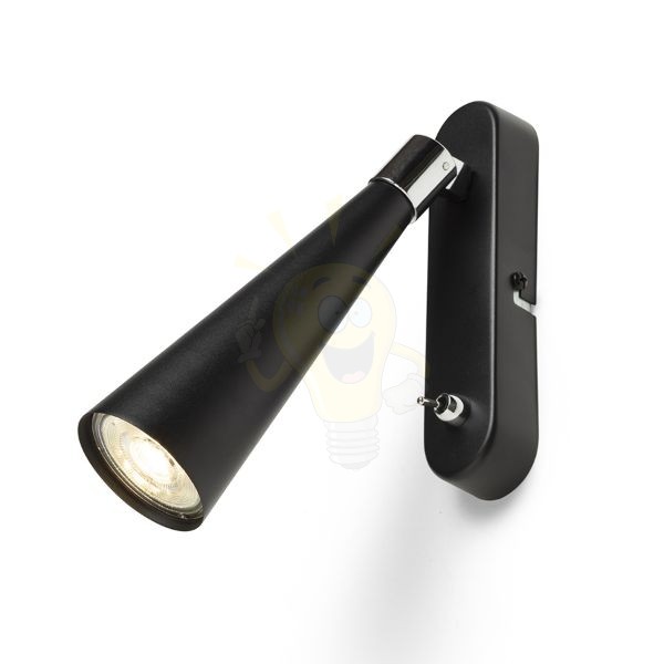 ALEXIS fali lámpa fekete króm 230V LED GU10 5W