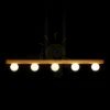 NOCTIS függő lámpa  fa/opál üveg 230V LED G9 5x7W