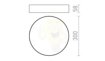 LARISA R 30 DIMM mennyezeti lámpa fekete 230V LED 30W 3000K 4000K 6500K