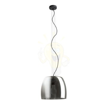 ORLANDO 35 függő lámpa füstös üveg/fekete 230V LED E27 24W