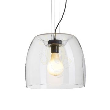 ORLANDO 35 függő lámpa tiszta üveg/fekete 230V LED E27 24W