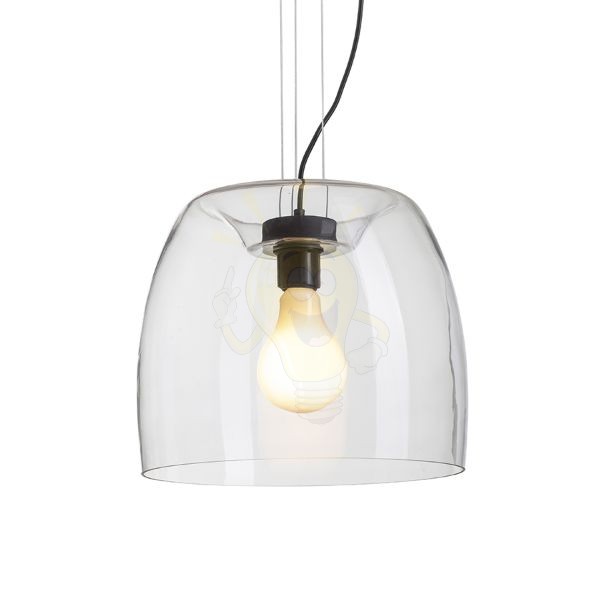 ORLANDO 35 függő lámpa tiszta üveg/fekete 230V LED E27 24W