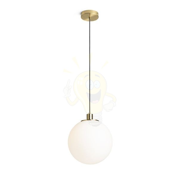 BOULDER 30 függő lámpa opál üveg/szálcsiszolt sárgaréz 230V LED E27 15W