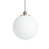 BOULDER 30 függő lámpa opál üveg/szálcsiszolt sárgaréz 230V LED E27 15W