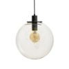BOULDER 30 függő lámpa tiszta üveg/fekete 230V LED E27 15W