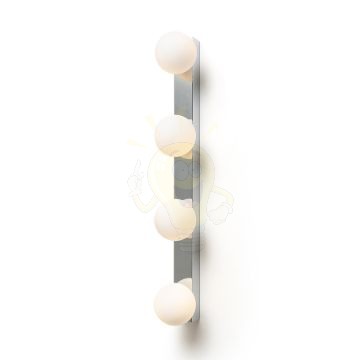 DOMINO IV fali lámpa króm/opál üveg 230V LED G9 4x6W IP44
