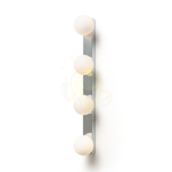 DOMINO IV fali lámpa króm/opál üveg 230V LED G9 4x6W IP44