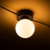 VELA V mennyezeti lámpa fekete opál üveg 230V LED G9 5x6W