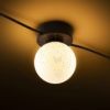 VELA V mennyezeti lámpa fekete opál üveg 230V LED G9 5x6W