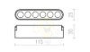 OXANA 11 a WEGA/WAWE rendszerekhez fekete  24= LED 6W 24°  3000K 4000K 6500K