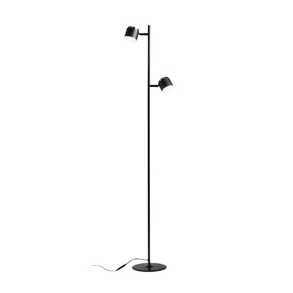 NOVA II állólámpa fekete króm/tej akril 230V LED 2x3.5W 3000K
