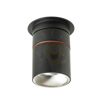AUGUSTA süllyesztett lámpa fekete króm 230V LED 12W 36°  3000K