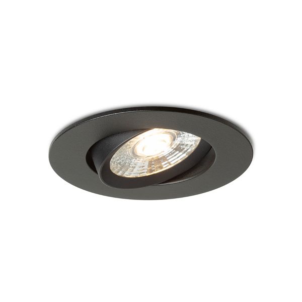 NEFRIT DIMM süllyesztett lámpa fekete 230V LED 6W 36° 3000K