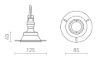IPSO R IP65 süllyesztett lámpa fekete 230V LED GU10 9W IP65