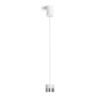 JUNIPER függő behúzható fehér króm 230V LED 15W 30°  3000K