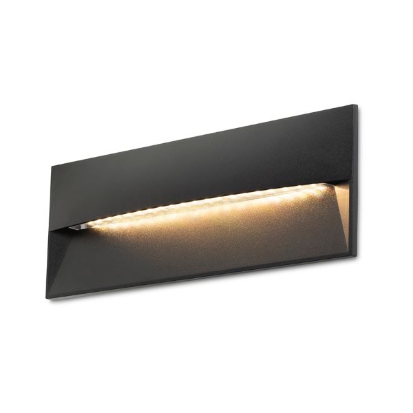 REP 27 süllyesztett lámpa fekete 230V LED 10W 90° IP65 3000K