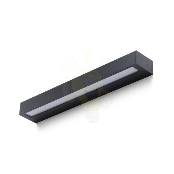 ASTER 50 fali lámpa fekete tej akril 230V LED 2x10W IP65 3000K