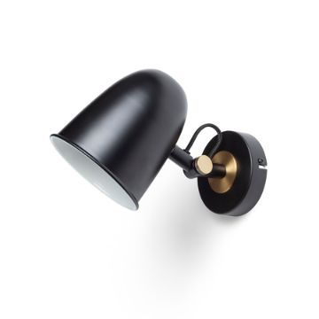 DANNY fali lámpa fekete sárgaréz 230V LED E14 5W