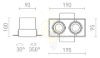ELECTRA II GU10 frameless fekete 230V LED GU10 8W
