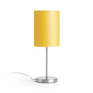 NYC/RON 15/20 asztali lámpa Chintz sárgabarack/króm 230V LED E27 15W