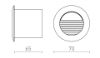 MARCO 70 süllyesztett lámpa ezüstszürke 230V LED 3W IP65 3000K