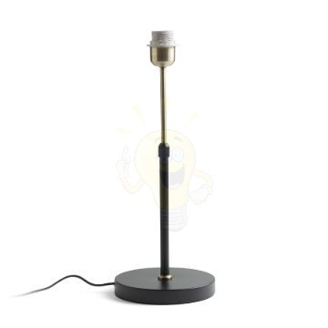 EMMETT asztali lámpatest fekete antikolt sárgaréz 230V LED E27 15W