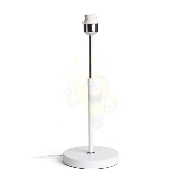 EMMETT asztali lámpatest fehér króm 230V LED E27 15W