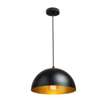 GLADYS 30 függő lámpa fekete/aranysárga  230V LED E27 15W