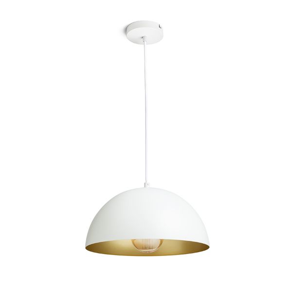 GLADYS 30 függő lámpa fehér/aranysárga  230V LED E27 15W