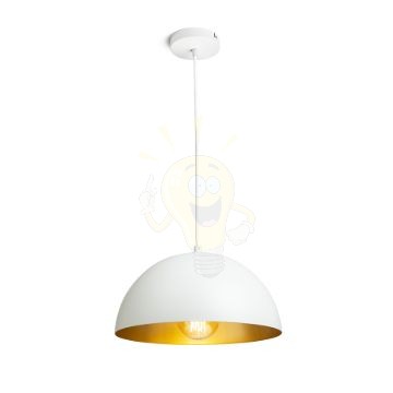 GLADYS 30 függő lámpa fehér/aranysárga  230V LED E27 15W