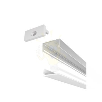 LED PROFILE G felületre szerelhető 1m eloxált alumínium/matt akrilát 