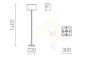 NYC/TEMPO 30/19 állólámpa  Polycotton fehér/króm 230V LED E27 15W