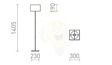 NYC/TEMPO 30/19 állólámpa  Polycotton fehér/króm 230V LED E27 15W