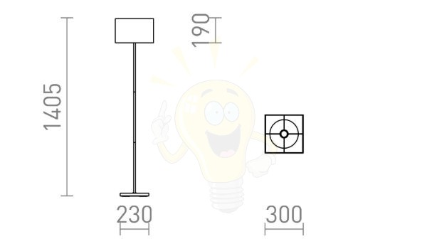 NYC/TEMPO 30/19 állólámpa  Polycotton fehér/króm 230V LED E27 15W